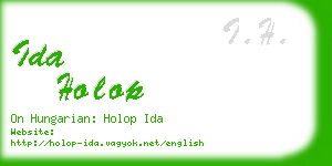 ida holop business card